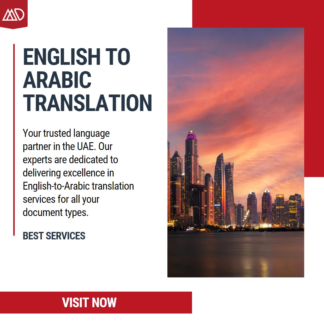 Bridge the language gap with our top-quality Arabic to English Translation Services in Dubai. Speak the world's language fluently! Contact us now.