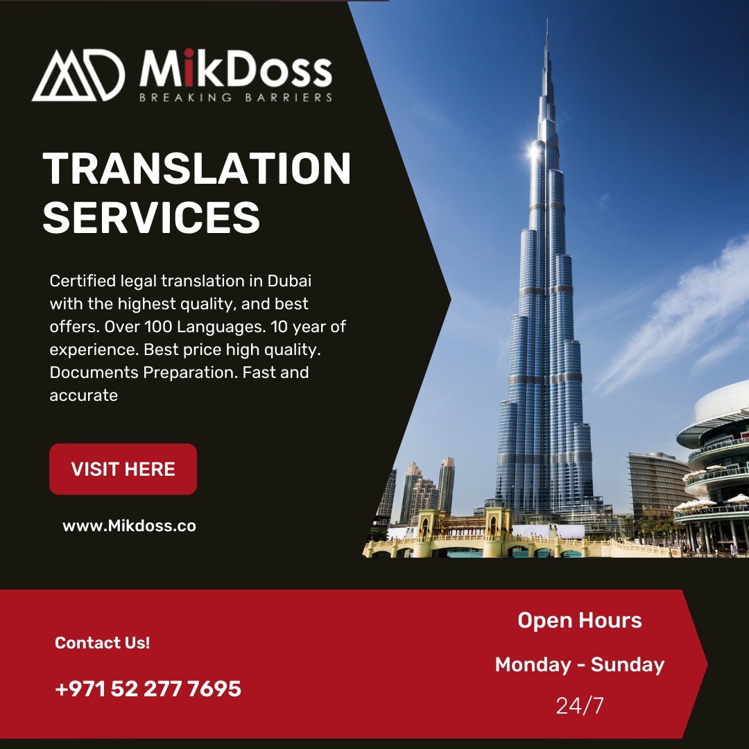 Speak the language of your audience with our high-quality translation services in Dubai. Our top-tier translation services are available 24/7 worldwide.