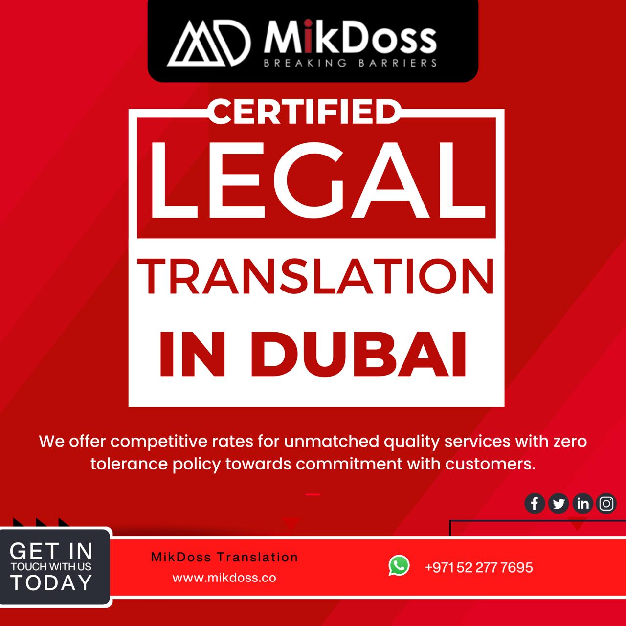 We are here to assist you by providing the best translation services in Dubai for your personal, business, and legal documents.
